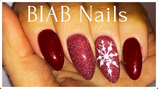 Biab Builder Gel Tutorial  Snowflake Nail Design  ❄️ [upl. by Samuela]