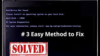 How to Fix a HP With a Boot Device not Found Hard Disk 3F0 Error Windows 11 [upl. by Nywles4]