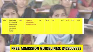 PSG College Of Technology College Review Tamil tneachoicefilling tneacutoff college course [upl. by Anett]