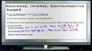 Converse Inverse Contrapositive Examples Basic Geometry Concepts [upl. by Carrington604]