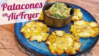 PATACONES EN FREIDORA DE AIRE SALUDABLES  Patacones en AirFryer [upl. by Attolrac]