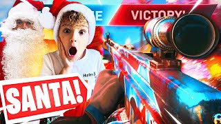 7 Year Old Prodigy gets a SURPRISE visit from SANTA and this happened Warzone [upl. by Aihsotan]