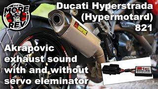 Ducati Hyperstrada Hypermotard 821 exhaust sound on Akrapovic [upl. by Alger]