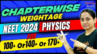 NEET 2024  NEET 2024 Physics Chapterwise Weightage  Vedantu Telugu  EAMCET 2024 [upl. by Les]