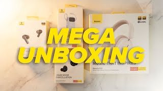 MEGA UNBOXING os FONES BLUETOOTH ACESSÃVEIS com ANC da BASEUS [upl. by Cristin]