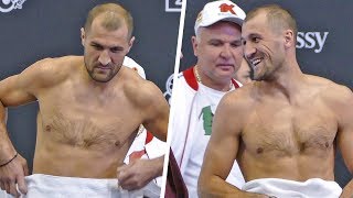 Sergey Kovalev MAKES WEIGHT 2ND WEIGH IN vs Canelo Alvarez  DAZN Boxing [upl. by Eireva404]