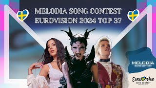 Eurovision 2024  Melodia Song Contests Top 37 Before The Live Show [upl. by Cadal]