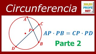 CUERDAS QUE SE CORTAN EN UNA CIRCUNFERENCIA Ejemplo 2 [upl. by Ecitnerp243]