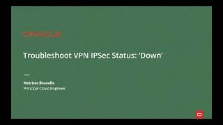 Troubleshoot IPSec Tunnel Status Down in OCI [upl. by Nilok344]