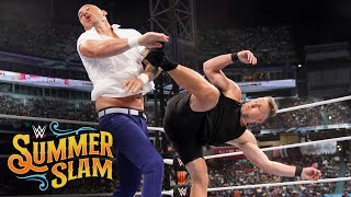 Pat McAfee Punts Happy Corbin below the belt SummerSlam 2022 WWE Network Exclusive [upl. by Llig]