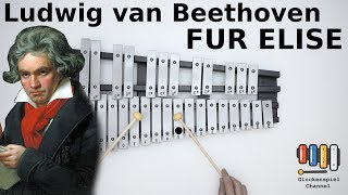 Fur Elise  Ludwig van Beethoven💗🎺on the Glockenspiel BELLs 🎧 [upl. by Ecinahs]