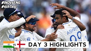 INDIA VS ENGLAND 4th TEST MATCH DAY 4 HIGHLIGHTS 2024  IND VS ENG CRICKET HIGHLIGHTS [upl. by Shannen358]