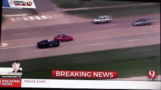 Police Chase Pursuit from Stillwater ending in pit crash south of Oklahoma City 7272021 [upl. by Ythomit]