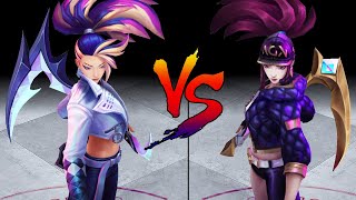 KDA ALL OUT Akali vs KDA Akali Epic Skins Comparison League of Legends [upl. by Nauqram]