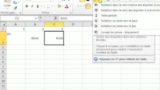 Lalignement dans une cellule Excel 2010 [upl. by Meer]