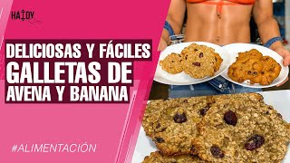 DELICIOSAS Y FÁCILES GALLETAS DE AVENA y BANANA [upl. by Nauhs60]