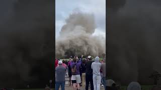 Hurricane Damaged Building Imploded In Lake Charles Louisiana 972024 [upl. by Aserehc443]