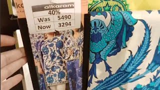 Al Karam 1111 sale on amazing unstitched collection [upl. by Delacourt592]