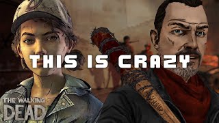 Negan and Clementines Deleted Fight in Telltales The Walking Dead [upl. by Aihsram]