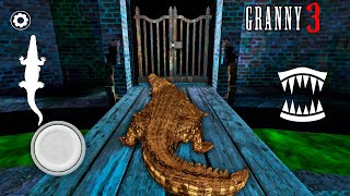 How to play as Crocodile in Granny 3 Funny moments at grannys house [upl. by Odareg]