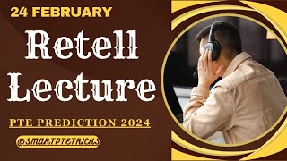 PTE Retell Lecture  FEBRUARY 2024  Most Repeated [upl. by Tacita]