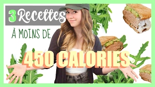 RECETTE SANTÉ  3 recettes à moins de 450 calories [upl. by Yezdnil]