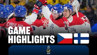 Highlights Czechia vs Finland  Bronze Medal Game  2024 WorldJuniors [upl. by Ynattib]