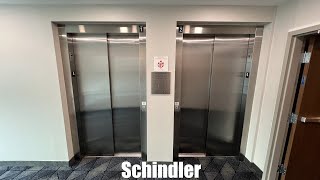 Schindler Traction Elevators at the Courtyard Marriott in New Castle DE [upl. by Milla691]