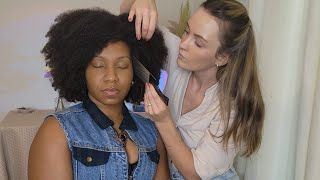 ASMR Perfectionist Scalp Scratching amp Light Hairplay  Hair Picking Final Touches Spraying [upl. by Nollid797]