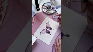 Short Speedpaint Schmetterling aquarelle [upl. by Singleton901]