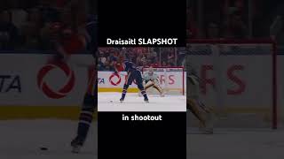 Leon Draisaitl winds up in preseason shootout canucks hockey oilers nhl mcdavid vancouver [upl. by Yremrej]