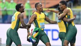 4x100m final South Africa wins silver in men’s 4x100m final Paris Olympics 2024 [upl. by Crutcher]