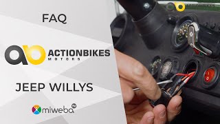 FAQ  Jeep Willys  Kinder Elektroauto 🔧  Actionbikes Motors  Old Scool Military Jeep  2 Sitzer [upl. by Enairda]