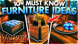 10 FURNITURE Ideas in Valheim 2024 Valheim Tips amp Tricks [upl. by Abdu831]