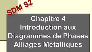 Cours 4 de la Science des Matériaux pour le GMP  Diagrammes de phases 1  Alliages métalliques [upl. by Mitchael839]