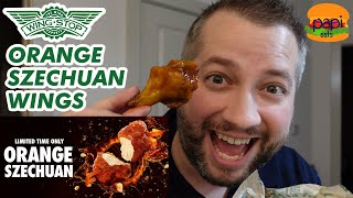 Wingstop NEW Orange Szechuan Sauce Wing Review [upl. by Angadresma]