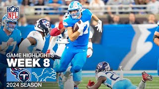 Tennessee Titans vs Detroit Lions  2024 Week 8 Game Highlights [upl. by Neufer]