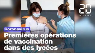 Coronavirus  Premières opérations de vaccination dans un lycée de la région parisienne [upl. by Eat299]