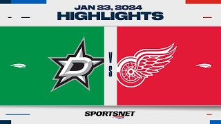 NHL Highlights  Stars vs Red Wings  January 23 2024 [upl. by Neersin509]