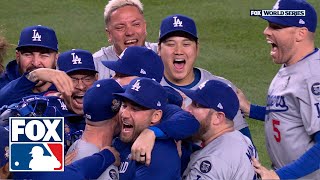 Dodgers CELEBRATE after winning 2024 World Series 🔥 MLB on FOX [upl. by Aicinet]