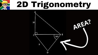 2D Trigonometry Example with area [upl. by Garwin]