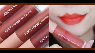 SWATCHampREVIEW SON KEM LÌ CHO MÙA THU ĐẸP BÁ CHÁY  APIEU JUICE PANG MOUSE TINT FW 2019 LiBee [upl. by Jacklyn599]