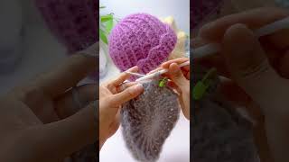 Crocheted hat 🎩 Crochet technique 뜨개질 모자 뜨개질 기법 crochet 뜨개질 tutorial shorts uncinetto [upl. by Silin]