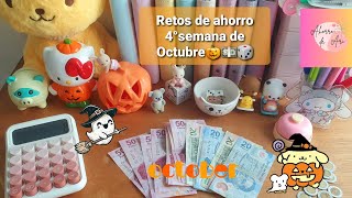 Retos de ahorro 4°semana de Octubre y Cierra la caja 🎲💵🎃💰🍁retosdeahorro ahorraahora [upl. by Letnwahs]