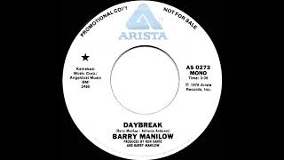 1977 Barry Manilow  Daybreak live mono radio promo 45 [upl. by Ahsetan]