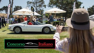 CONCORSO ITALIANO \ The World’s Largest Italian Car Show [upl. by Anrahs]