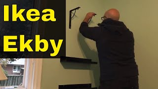 Installing Ikea Ekby Brackets [upl. by Ariew]