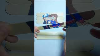 Dipper pines and mabel pines stick puzzle arts drawing gravityfalls shorts [upl. by Xonnel]