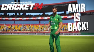 AMIR IS BACK  INDIA VS PAKISTAN SERIES 1ST MATCH  CRICKET 24 GAMEPLAY [upl. by Ola768]