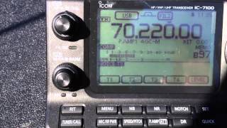 M0TAZ testing 6 element 4m beam on 70MHz with Icom IC7100 [upl. by Canning]